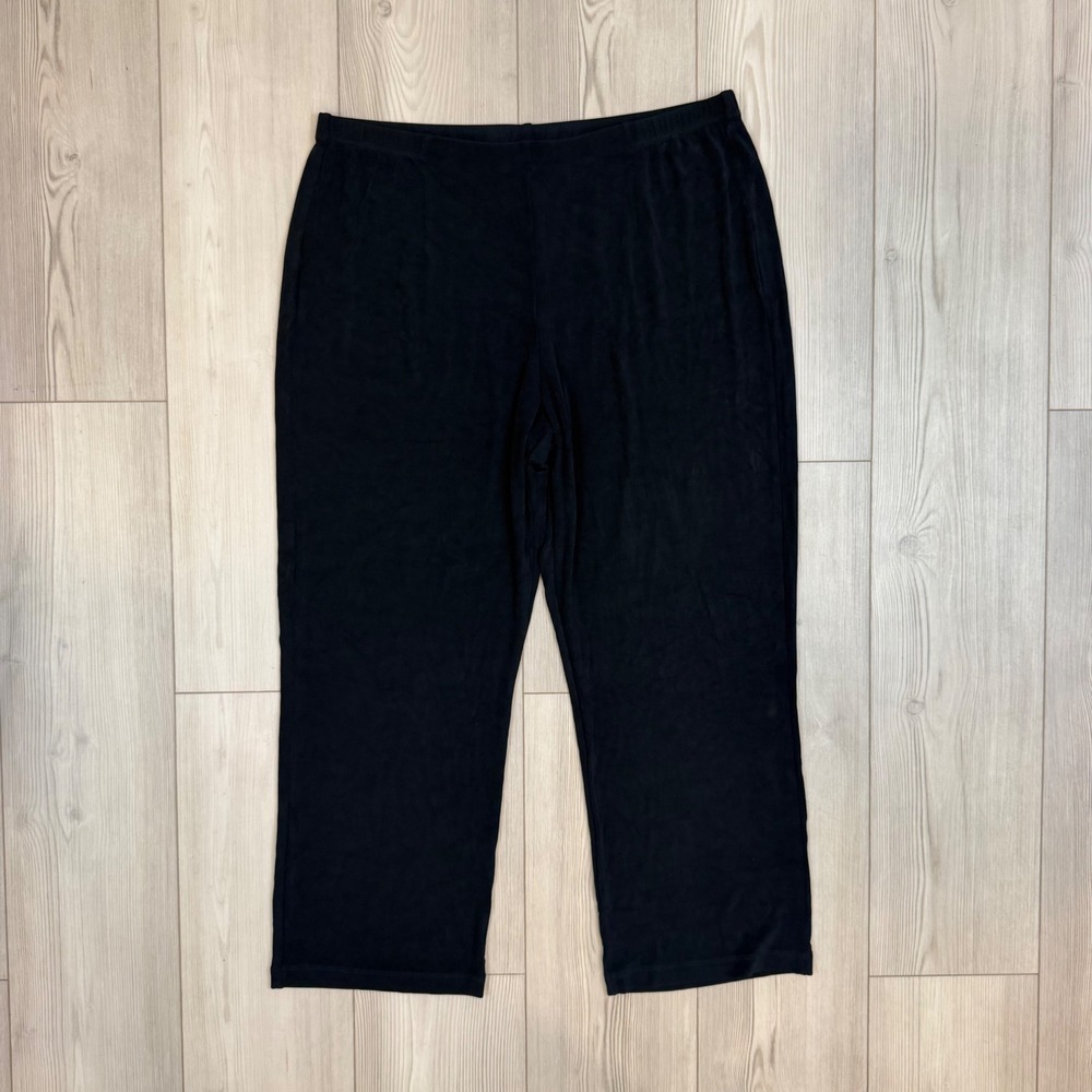 Chicos Travelers Blue Cropped Pants Size 3 XL Elastic Waist Pull On 4501953031